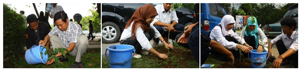 Dosen dan Mahasiswa ikut menanam di Hari Bumi