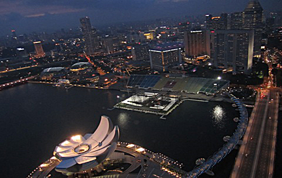 View dari Sky Park Marina Bay Sands