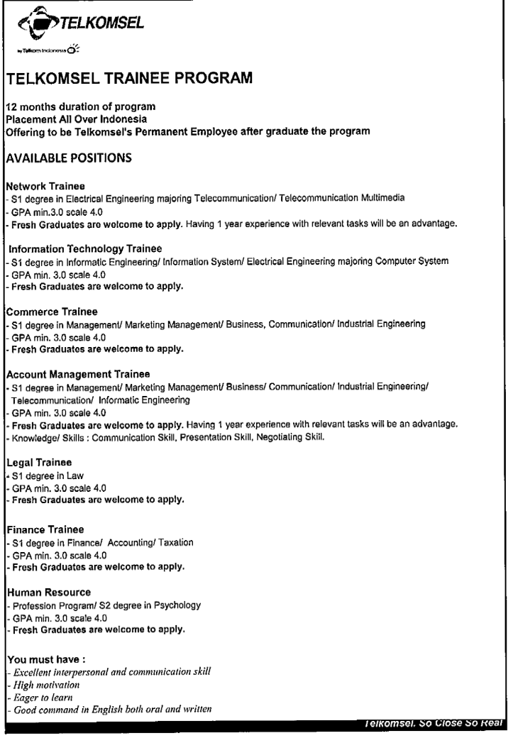 TSEL Vacancies